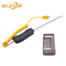 waterproof bending probe high temperature sensor k type handheld thermocouple with digital thermometer